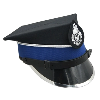 Czapka rogatywka OSP z okutym daszkiem i 1 galonem