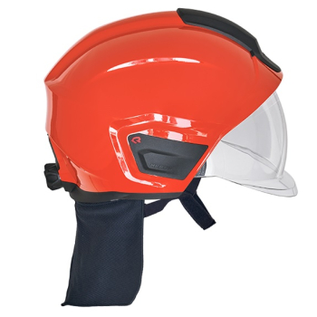 HEŁM BOJOWY HEROS H30 (Z PRZYŁBICĄ, OSŁONĄ KARKU I KRAWĘDZI) - KOLOR: JASKRAWY POMARAŃCZOWY (RAL 2005)