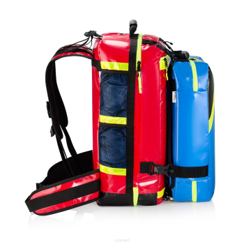 Zestaw Ratownictwa Medycznego R1 wg standardu 2021 w plecaku modułowym Blue MED. Z zintegrowanym reduktorem