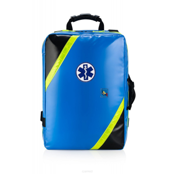 Zestaw Ratownictwa Medycznego R1 wg standardu 2021 w plecaku modułowym Blue MED. Z zintegrowanym reduktorem