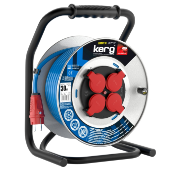 Przedłużacz bębnowy KERG 3G2.5 NIEBIESKI H07BQF STANDARD