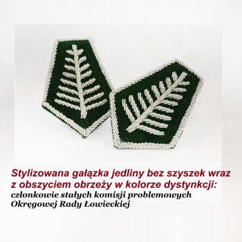Dystynkcje myśliwskie - Dystynkcje na mundur CZŁONKÓW STAŁYCH KOMISJI PROBLEMOWYCH OKRĘGOWEJ RADY ŁOWIECKIEJ.