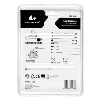 FLASH bateryjna latarka czołowa LED z funkcją focus,180 lm