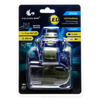 SPOOK lampa czołowa z sensorem ruchu, 200 lm