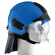 HEŁM BOJOWY HEROS TITAN Z PRZYŁBICĄ, OSŁONĄ KARKU I KRAWĘDZI, KOLOR NIEBIESKI, RAL 5015, CNBOP